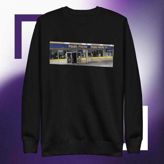 Food Frenzz storefront sweater