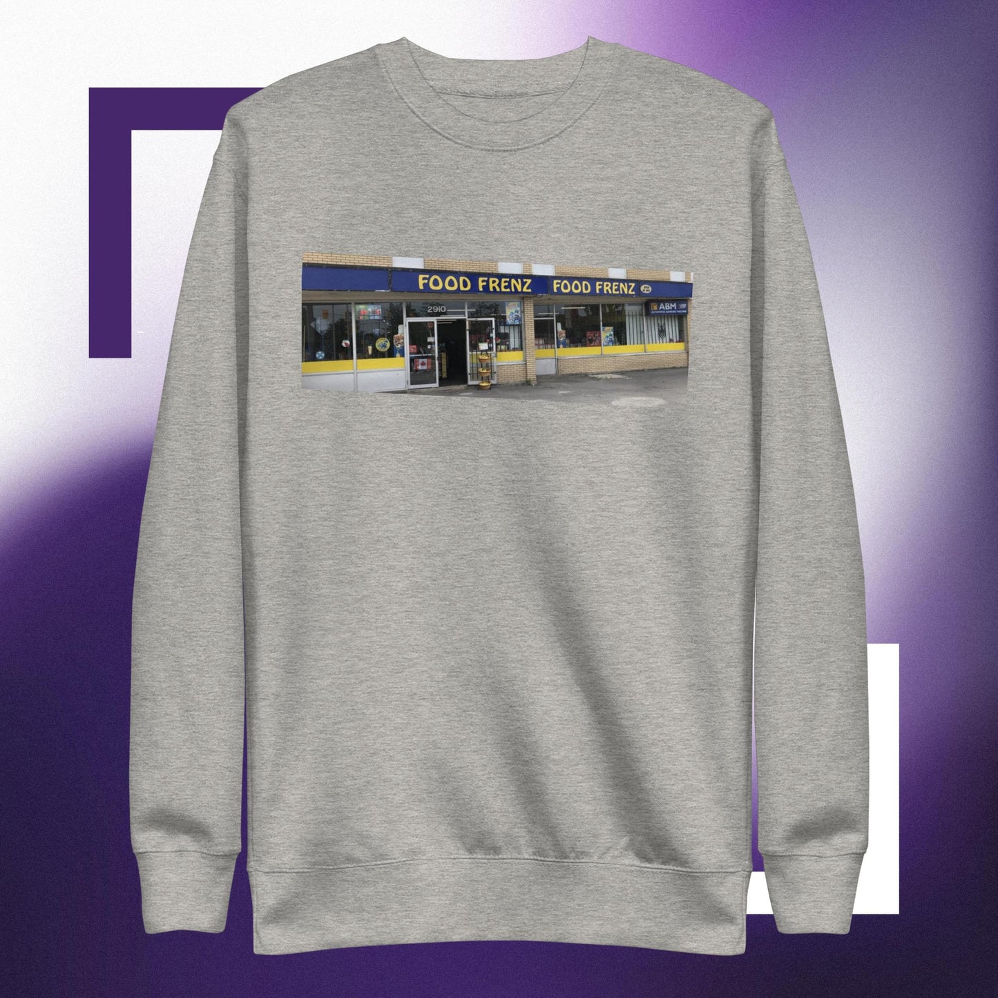 Food Frenzz storefront sweater