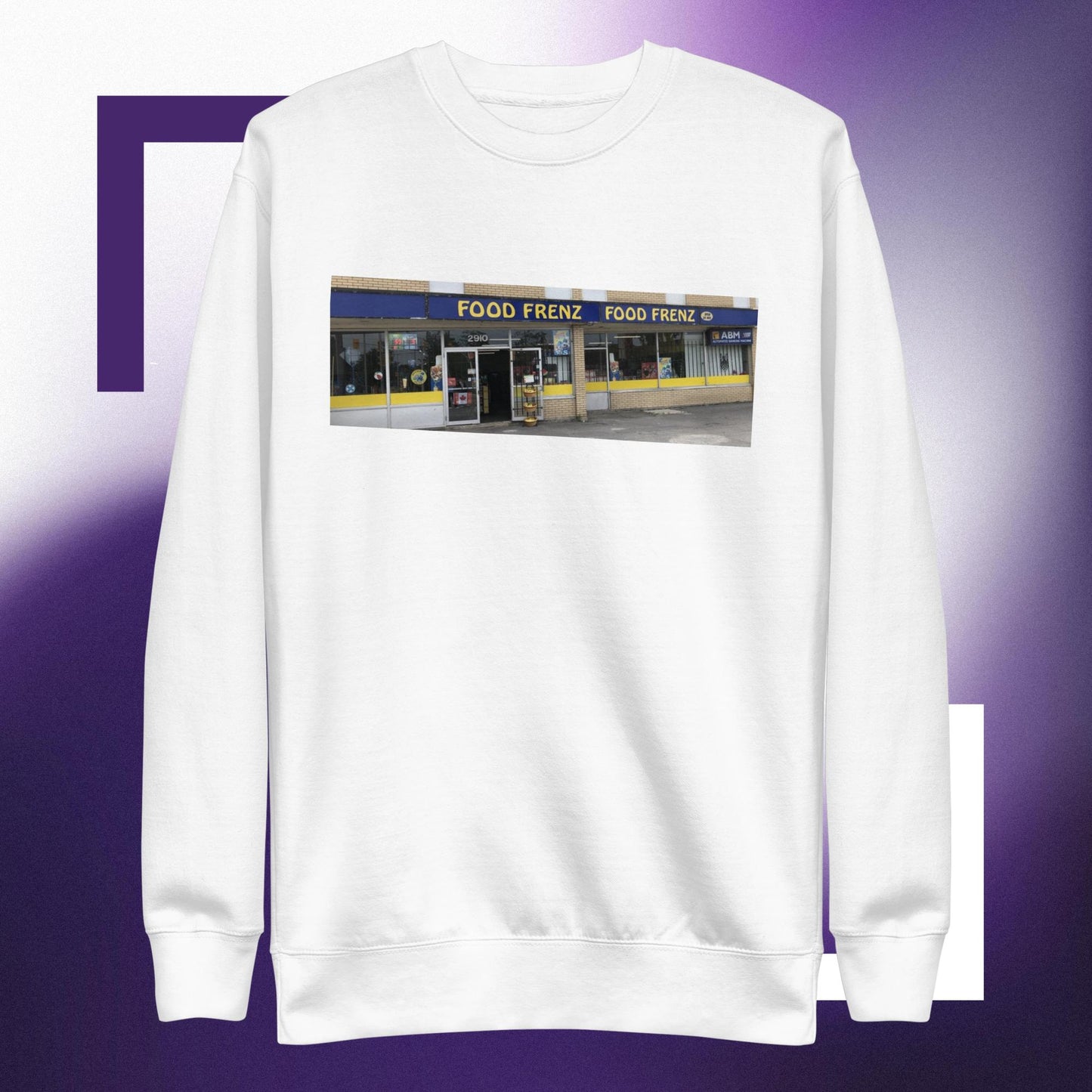 Food Frenzz storefront sweater